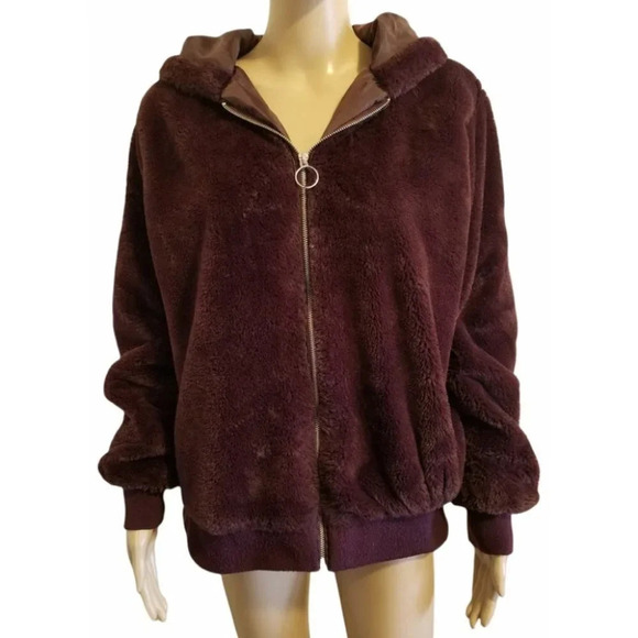 Say What Faux Fur Hoodie - Picture 1 of 4